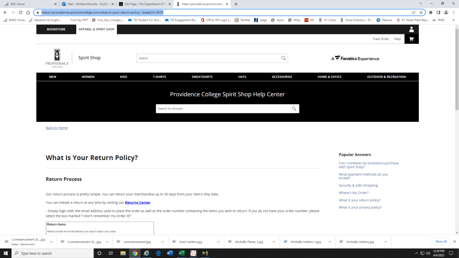 Providence College Bookstore The Department of Finance & Business at