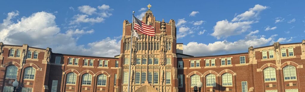 Harkins hall on a sunny day